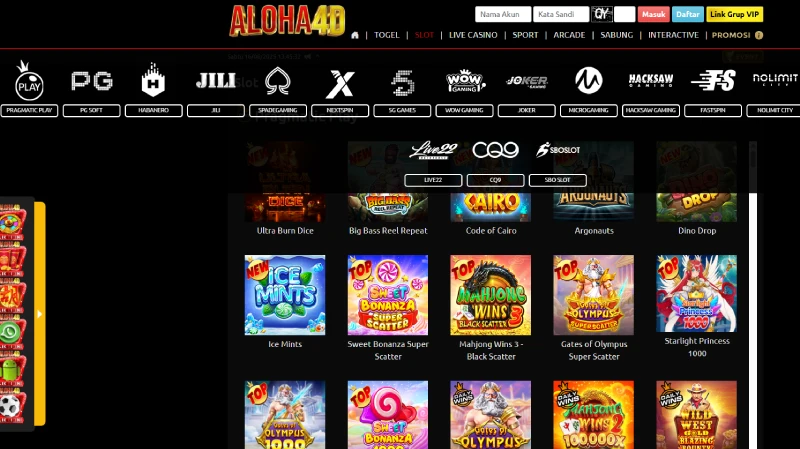 Koleksi Game Slot Online di ALOHA4D